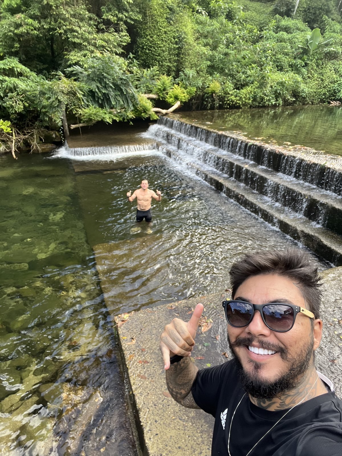 Renan no poço do Rio Grande, Ubatuba
