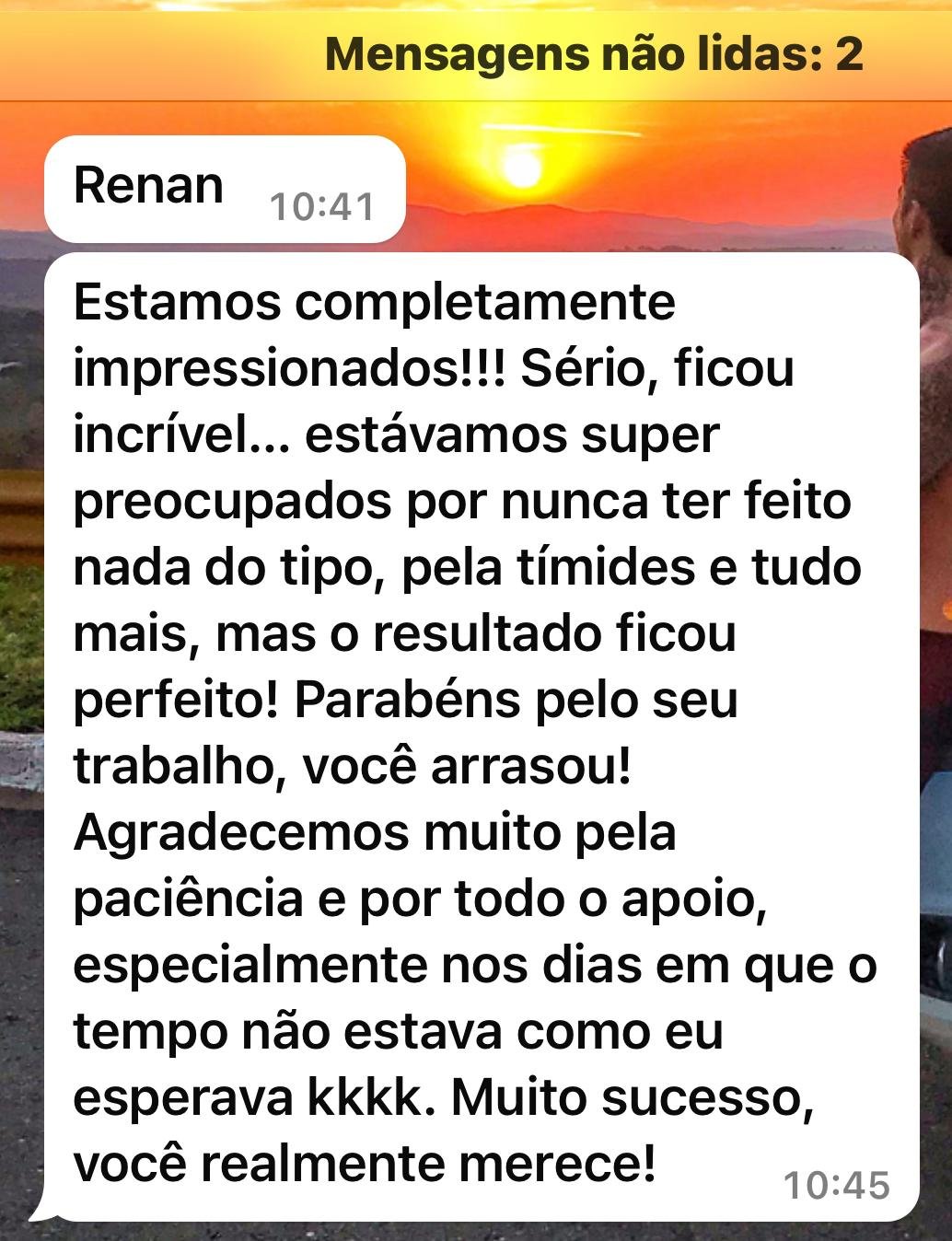 Depoimento real de cliente