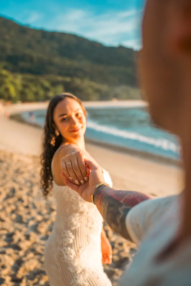Pedido de casamento na praia em Ubatuba, foto de Renan Life fotógrafo