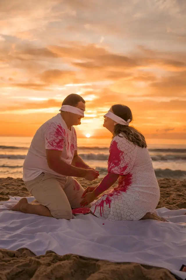 Ensaio de casal na praia em Ubatuba, foto de Renan Life fotógrafo
