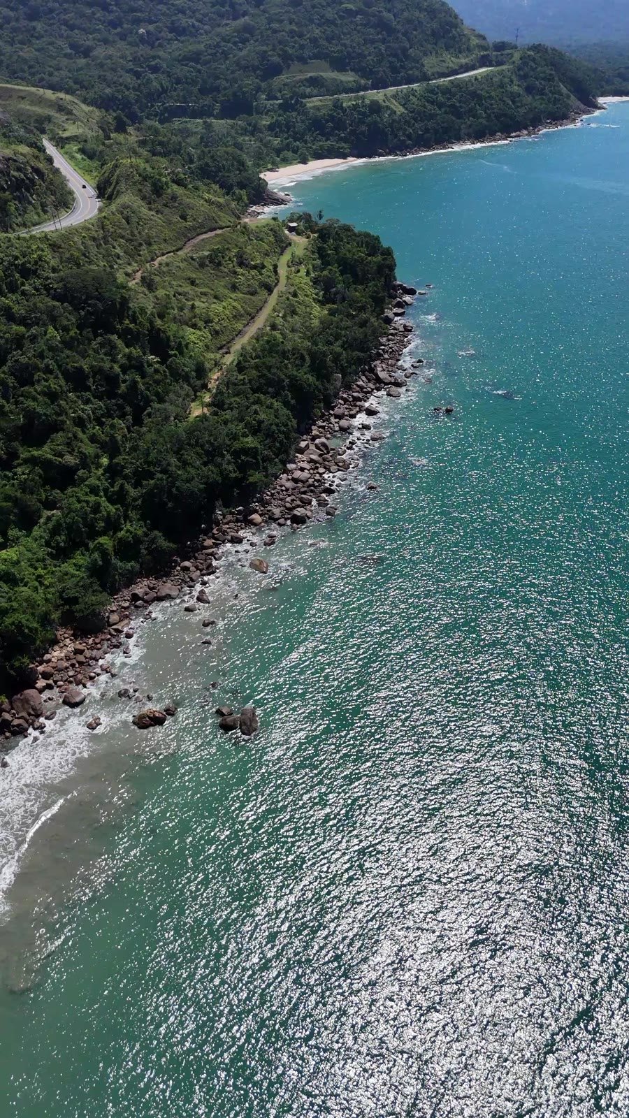 Praia de Ubatuba vista de cima