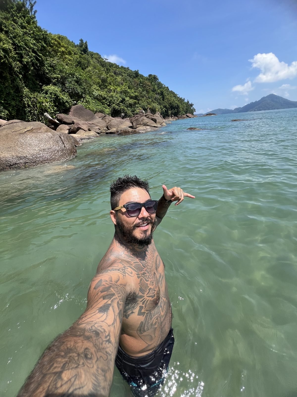 Renan na Praia do Alto