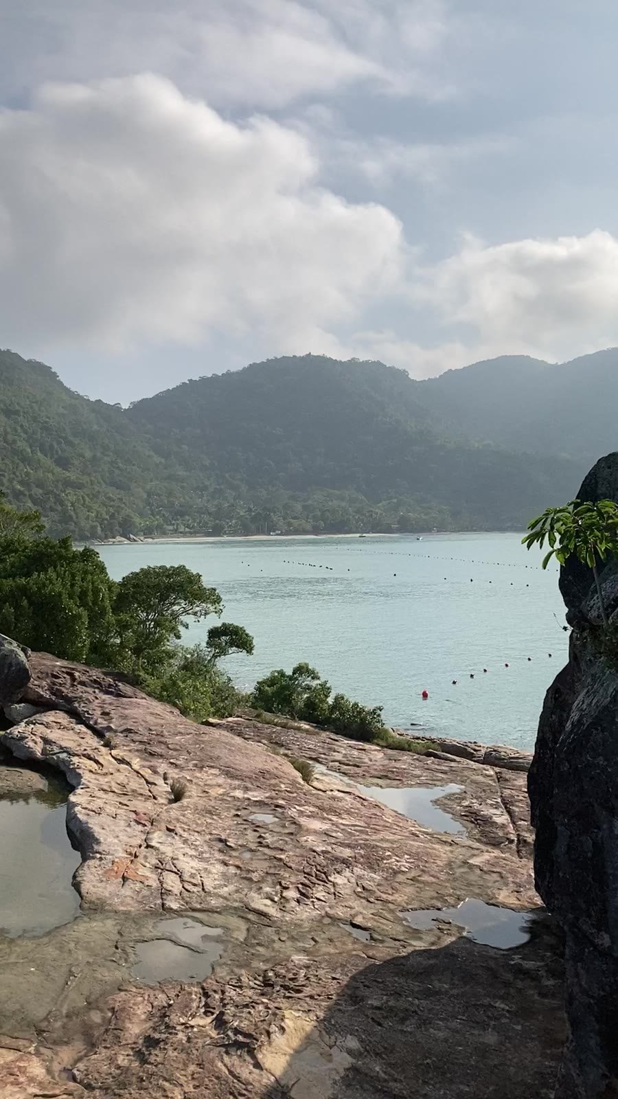 Costão e mar visto de uma trilha em Ubatuba